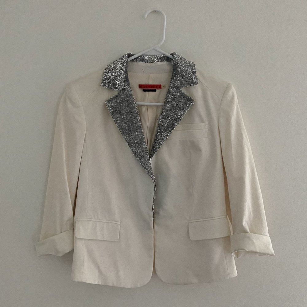 NWOT Alice + Olivia Sequin Lapel Blazer
